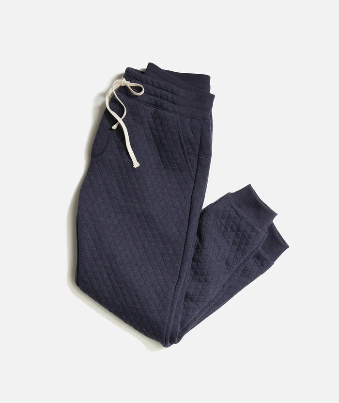 Corbet Quilted Jogger- Navy