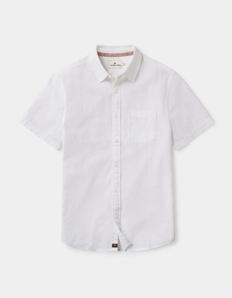 Lived-In Cotton Short Sleeve Button Up- White