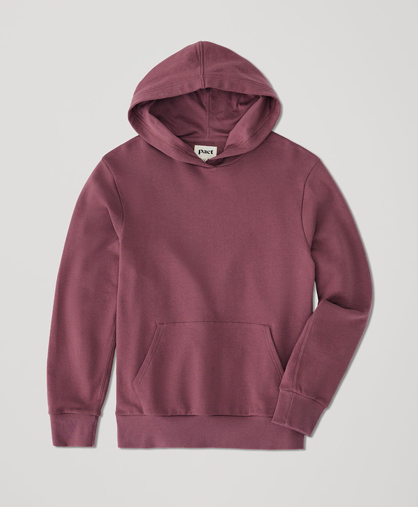Essential loopback terry hoodie- mauve
